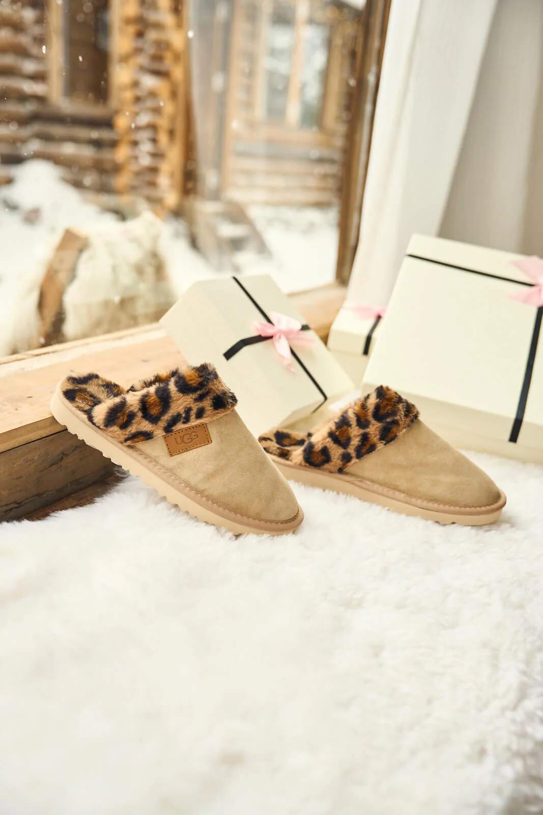 SMAIBULUN Ugg | Wild Whisper Animal Wool Lined Slipper - sand - Image 9