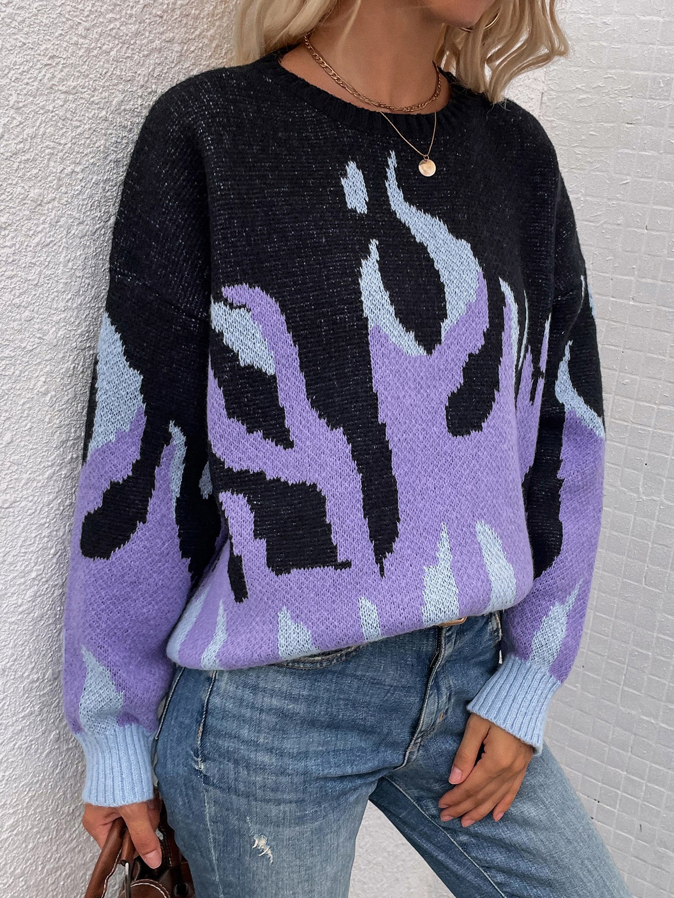 Smaibulun | Violet Flame Black Knit Sweater - Image 6