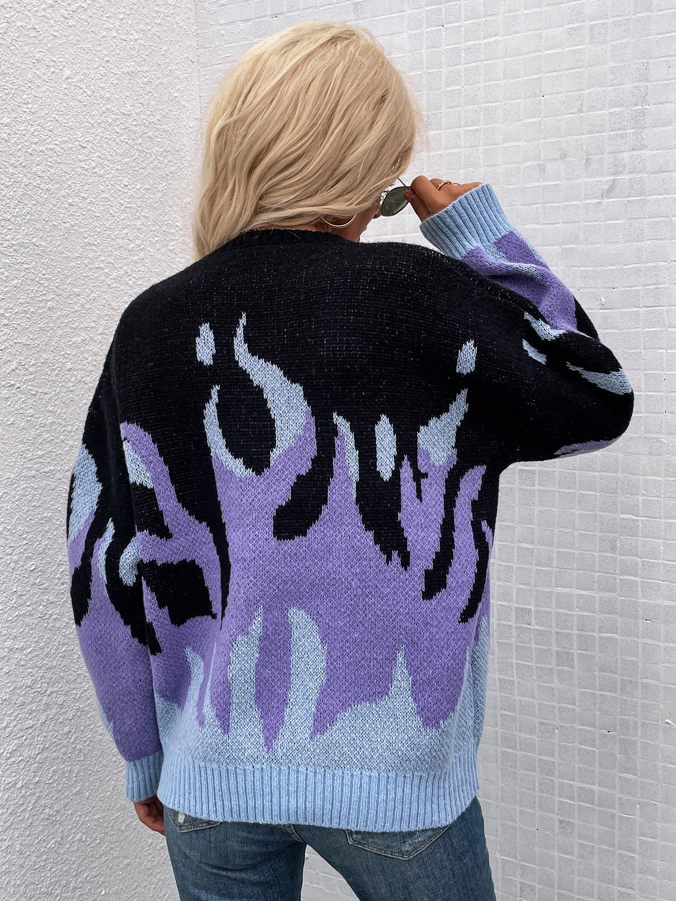 Smaibulun | Violet Flame Black Knit Sweater - Image 7