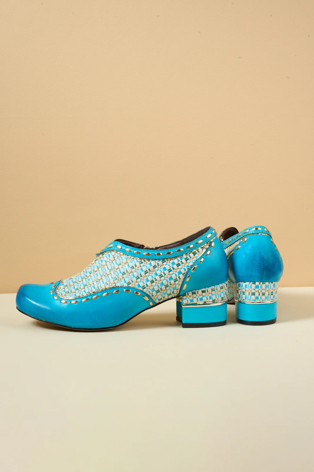 Soffia | Aliene Jacquard Leather Pump Booties - Image 11