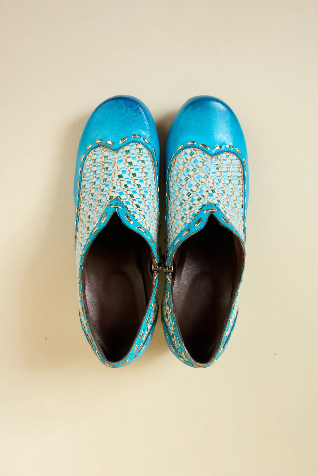 Soffia | Aliene Jacquard Leather Pump Booties - Image 12
