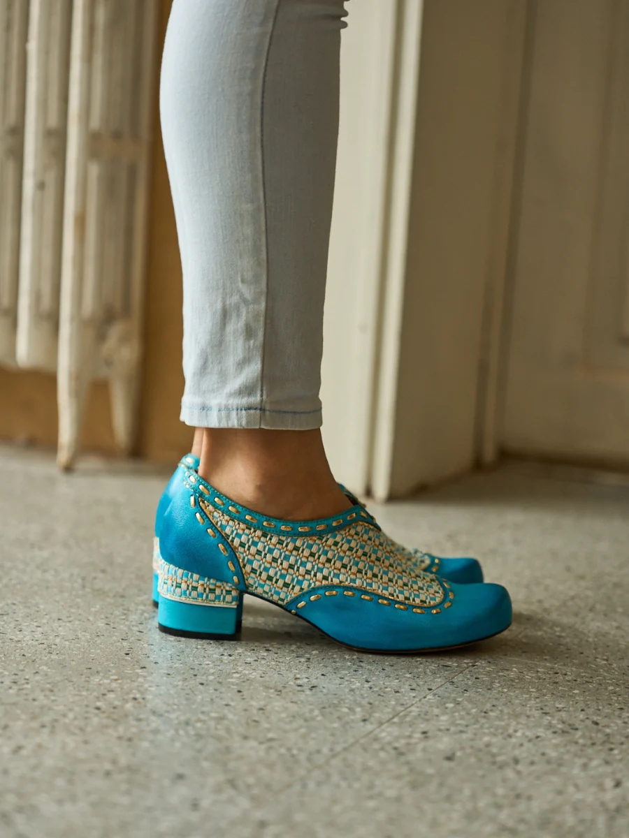 Soffia | Aliene Jacquard Leather Pump Booties - Image 4