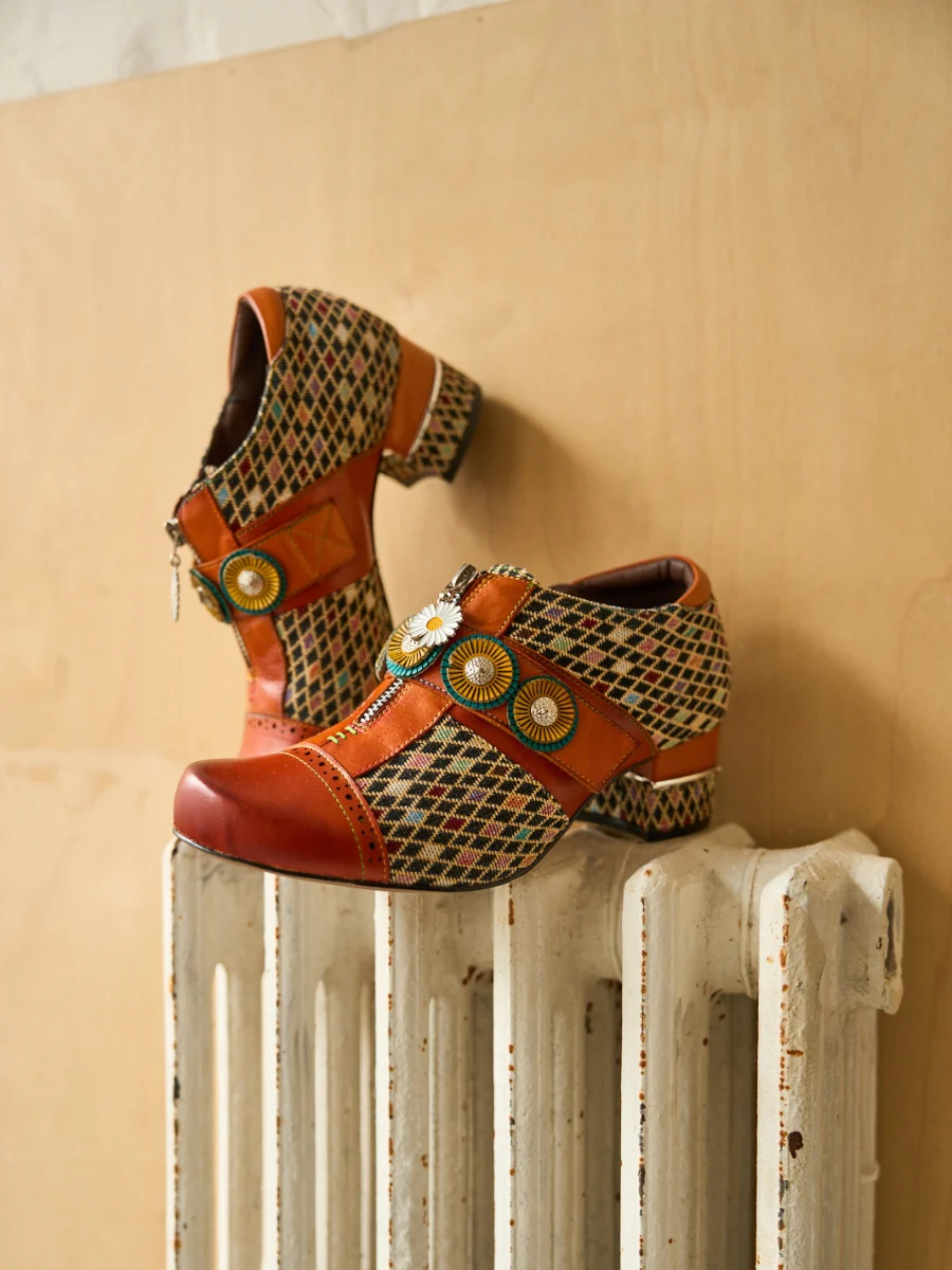 Soffia | Angelonia Jacquard Leather Oxford Brogues - Image 7