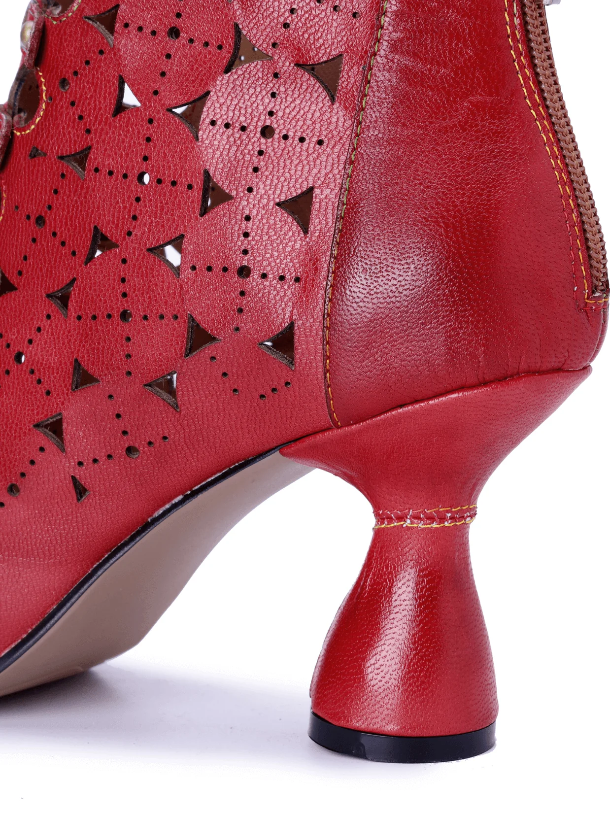 Soffia | Antar Perforated Leather Studded Sandals - Image 10