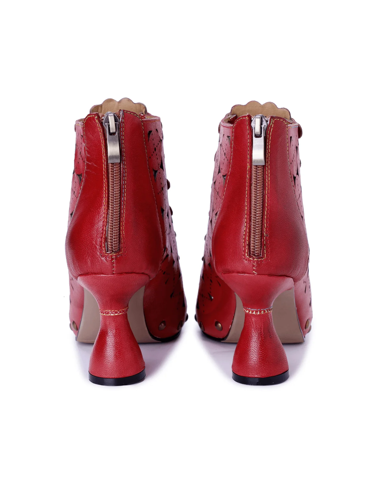 Soffia | Antar Perforated Leather Studded Sandals - Image 6