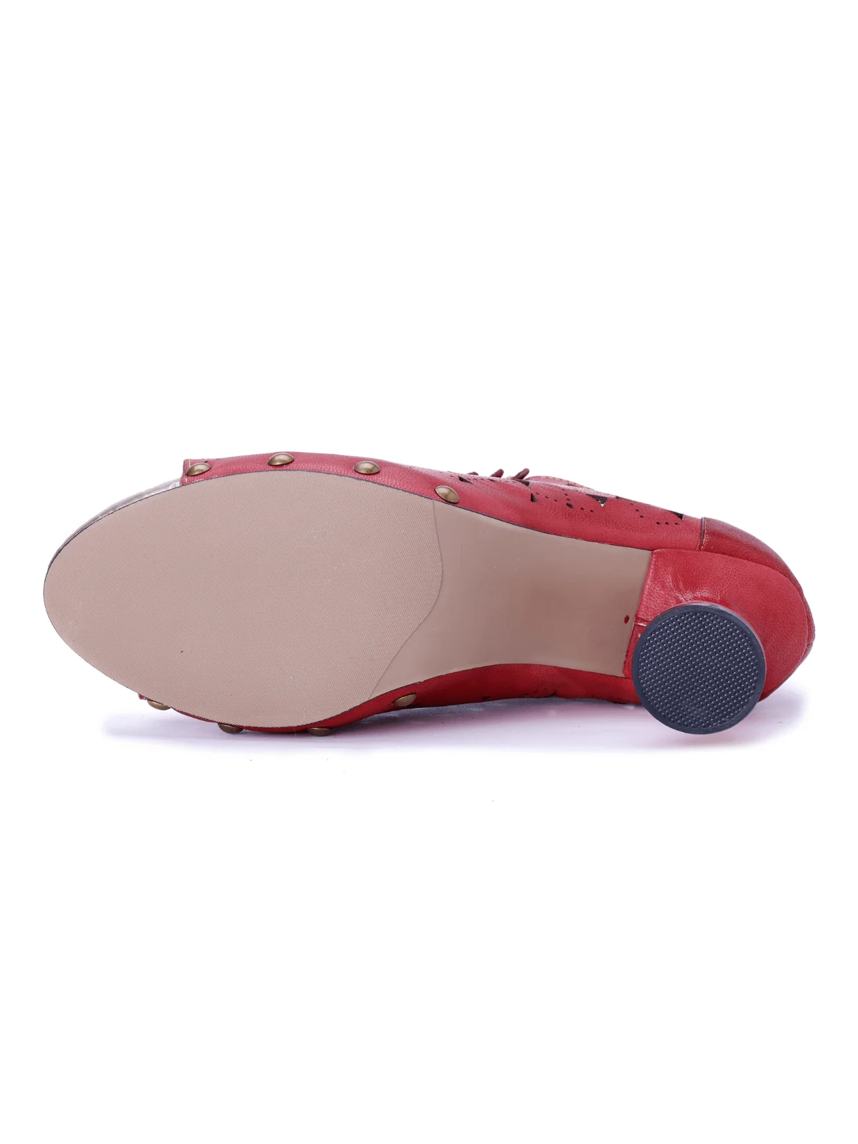 Soffia | Antar Perforated Leather Studded Sandals - Image 7