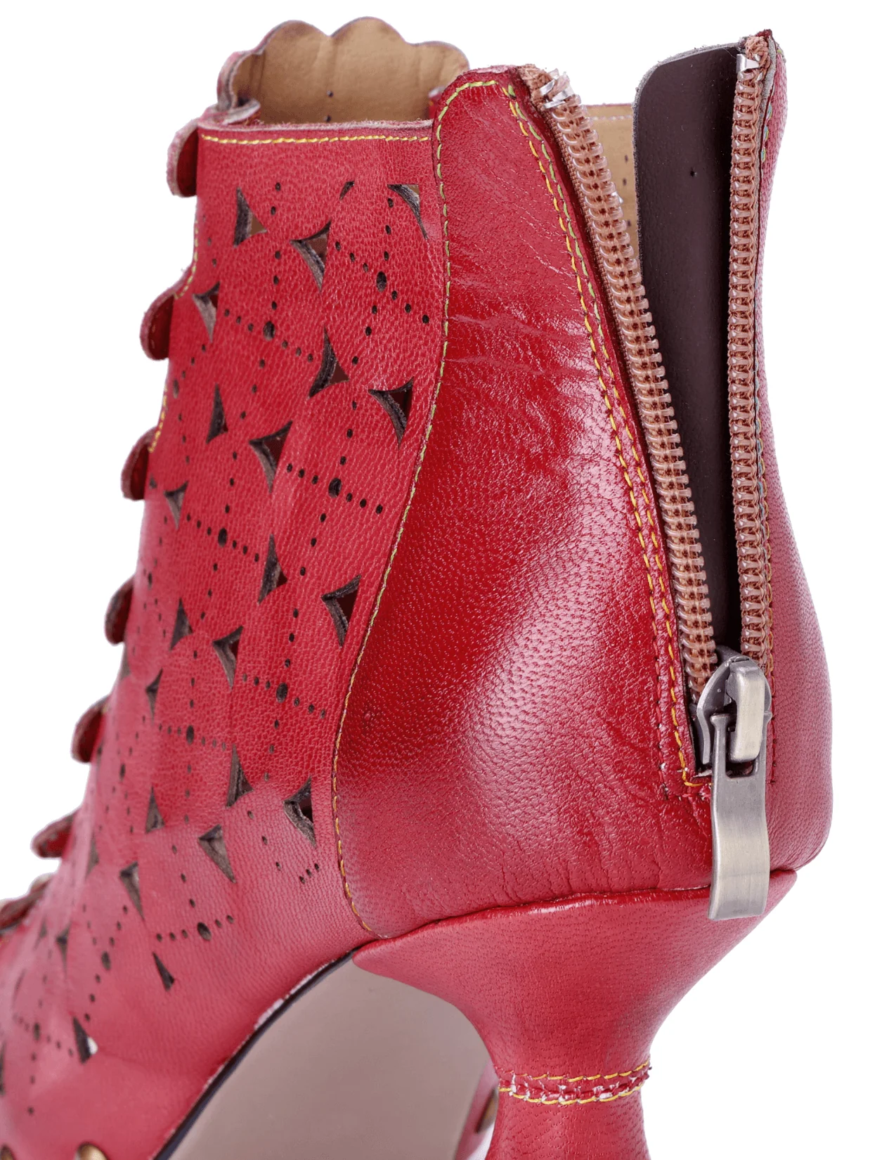 Soffia | Antar Perforated Leather Studded Sandals - Image 9