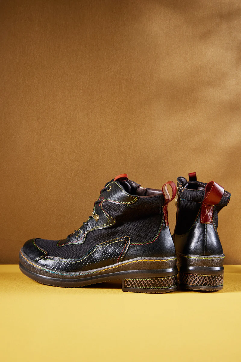 Soffia | Arlene Mesh Leather Hike Boots - Image 4