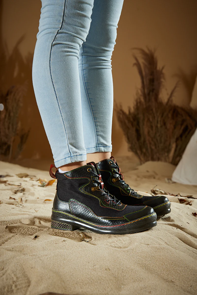 Soffia | Arlene Mesh Leather Hike Boots - Image 5