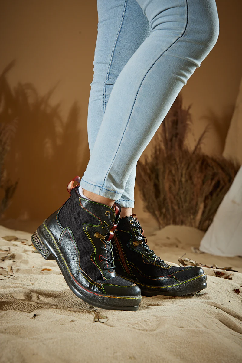 Soffia | Arlene Mesh Leather Hike Boots - Image 6