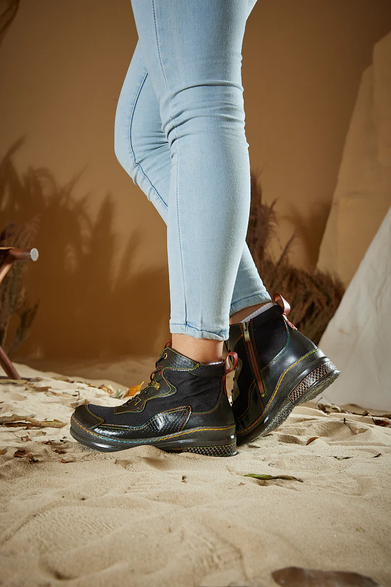 Soffia | Arlene Mesh Leather Hike Boots - Image 9