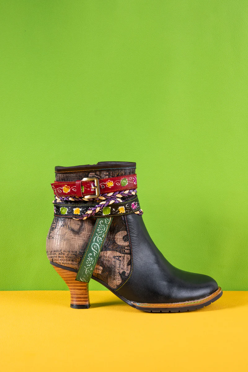 Soffia | Around Courtyard Leather Ankle Bootie - Image 11