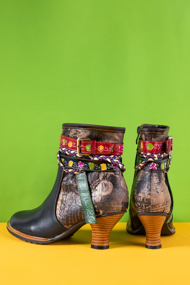 Soffia | Around Courtyard Leather Ankle Bootie - Image 12