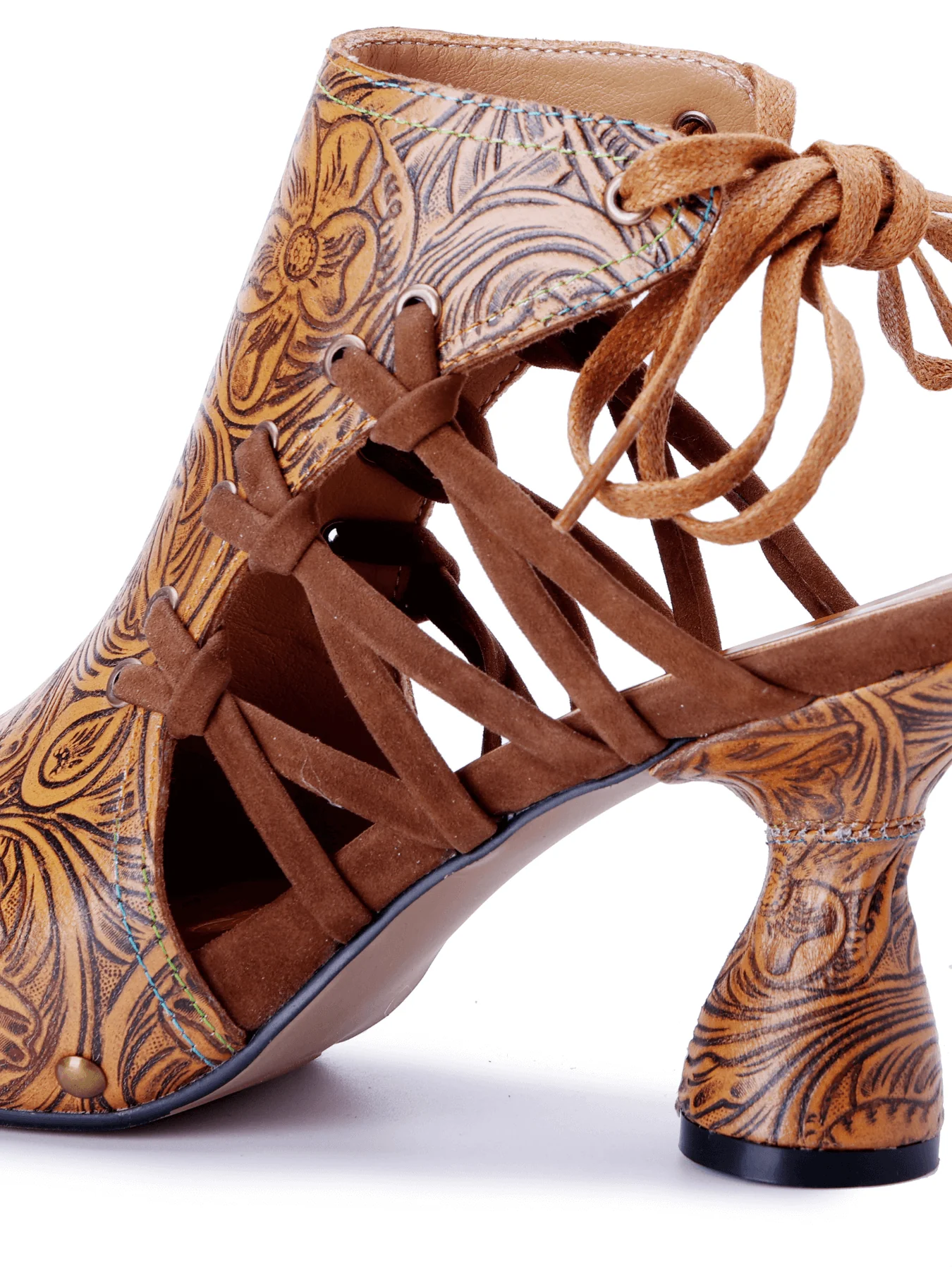 Soffia | Art Nouveau Leather Gladiator Sandals - Image 12