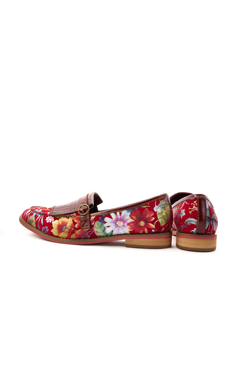 Soffia | Aurore Floral Print Suede Moccasin - Image 10