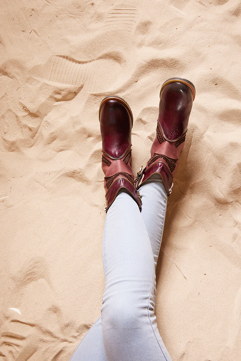 Soffia | Bassett Embroidered Leather Ankle Boots - Image 7
