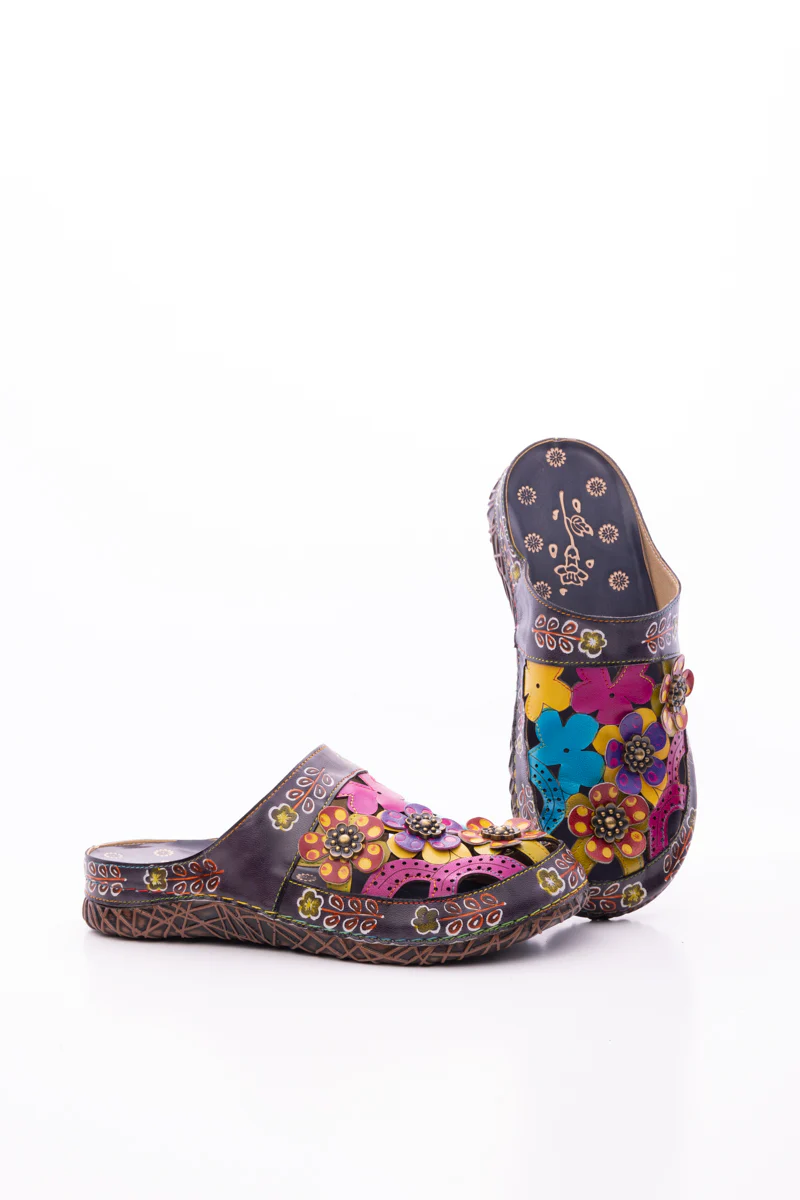 SOFFIA | BRICKELL TROPICAL CUT-OUT LEATHER SANDAL - Image 10