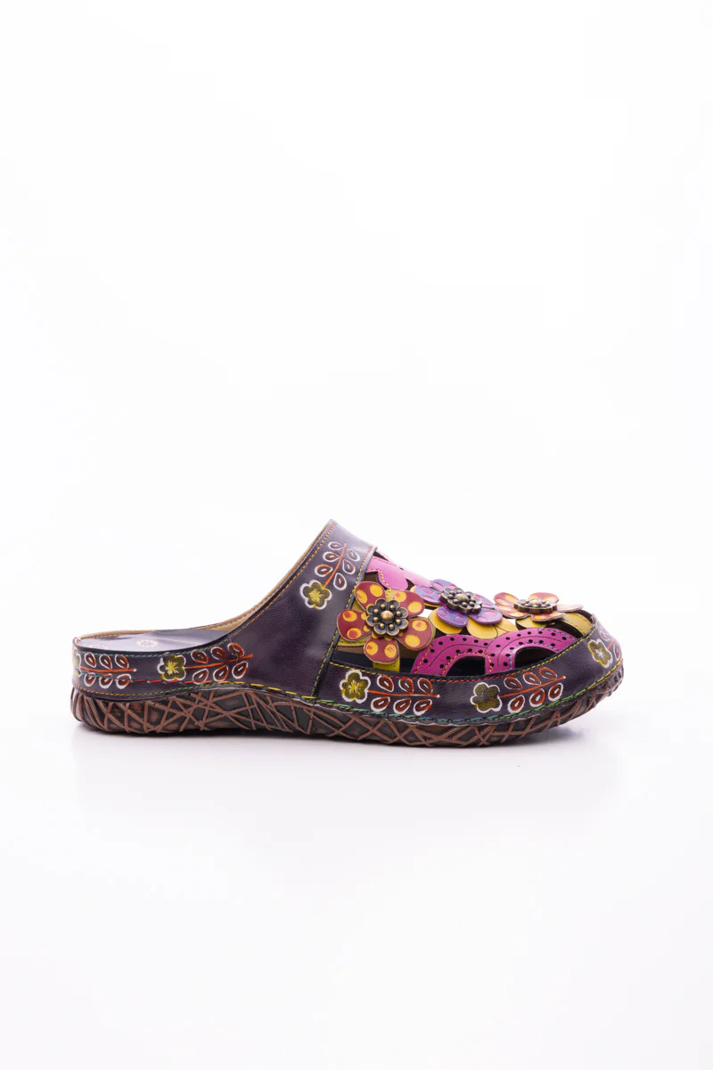 SOFFIA | BRICKELL TROPICAL CUT-OUT LEATHER SANDAL - Image 11