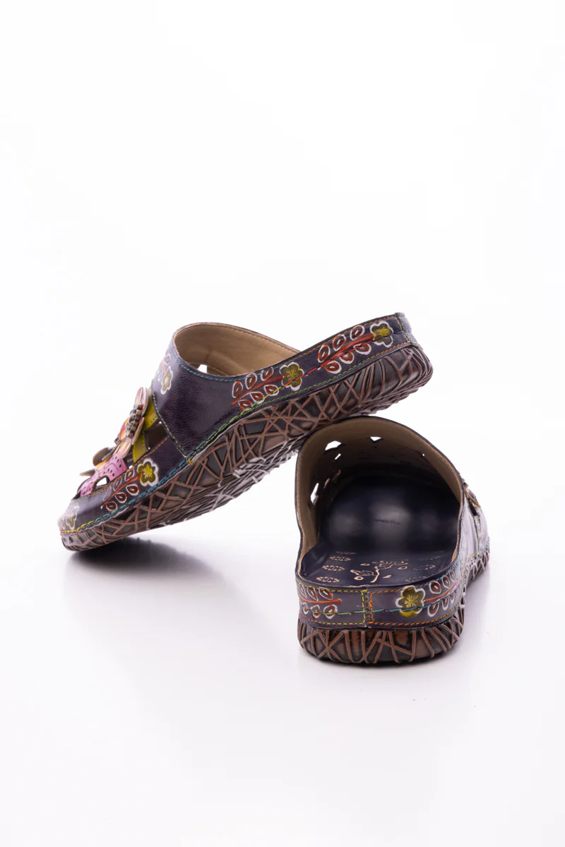 SOFFIA | BRICKELL TROPICAL CUT-OUT LEATHER SANDAL - Image 12