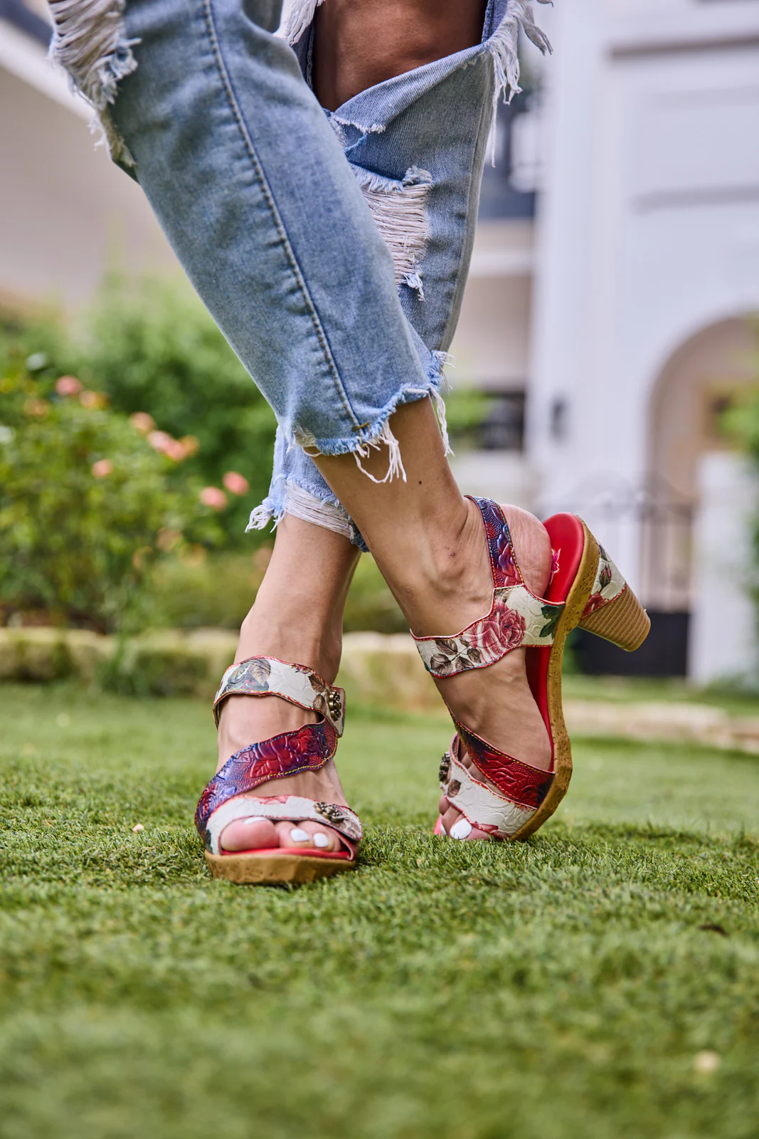 Soffia | Capriccio Romance Leather Heels Sandal - Image 4