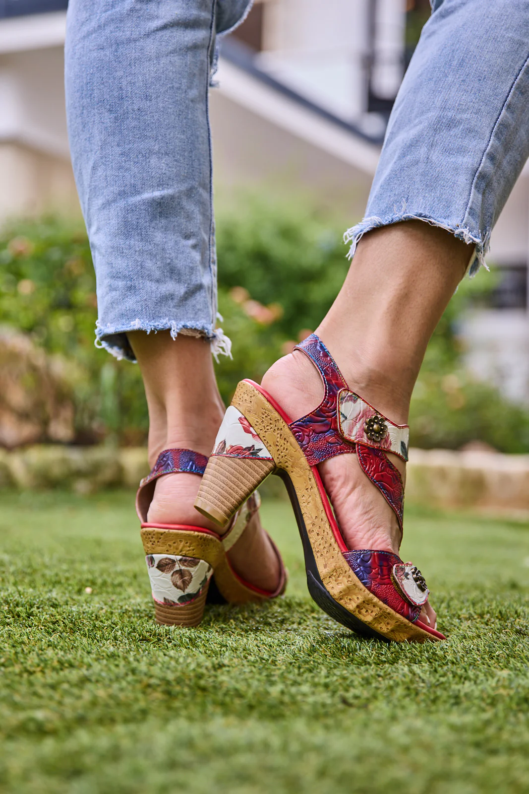 Soffia | Capriccio Romance Leather Heels Sandal - Image 5