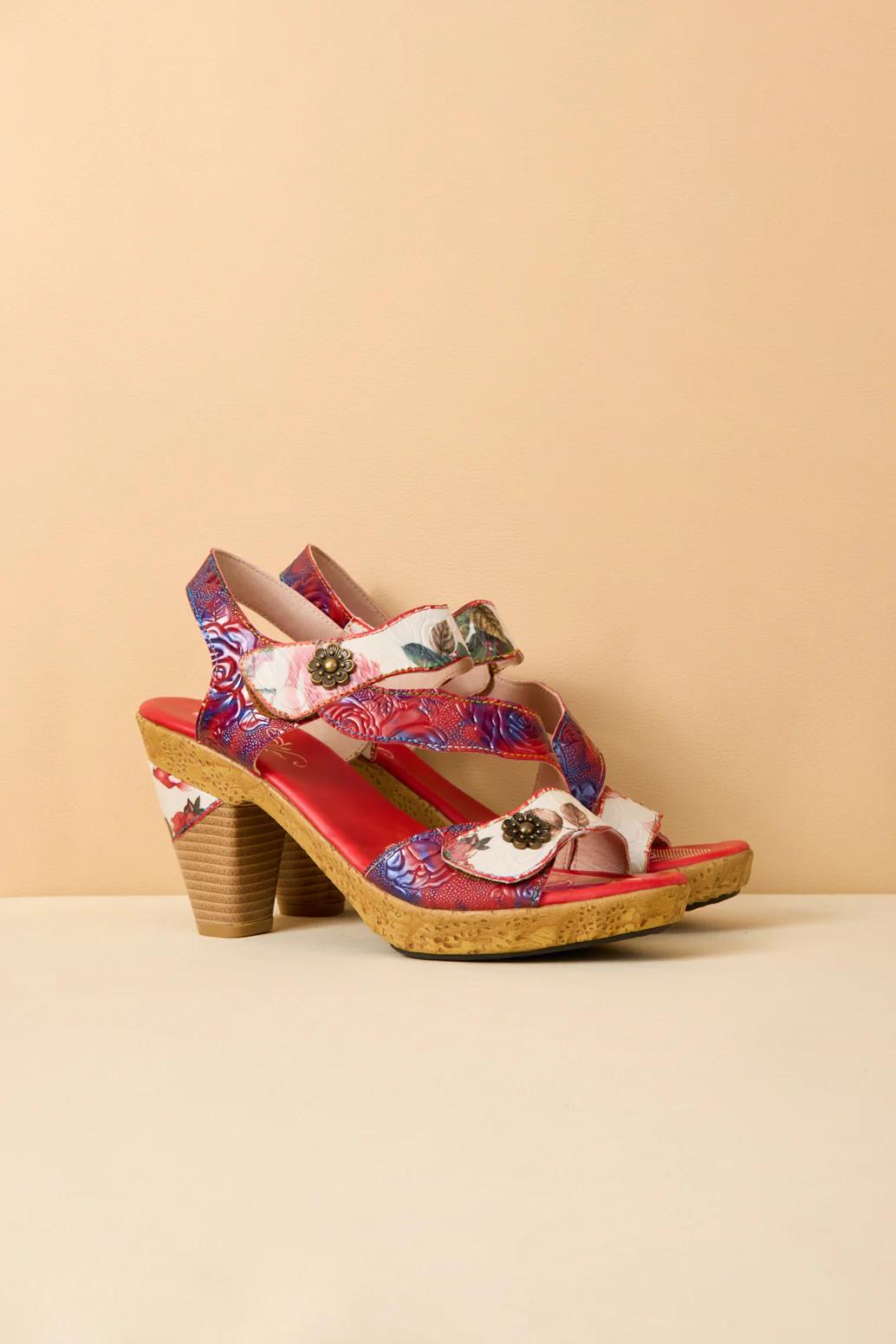 Soffia | Capriccio Romance Leather Heels Sandal - Image 8