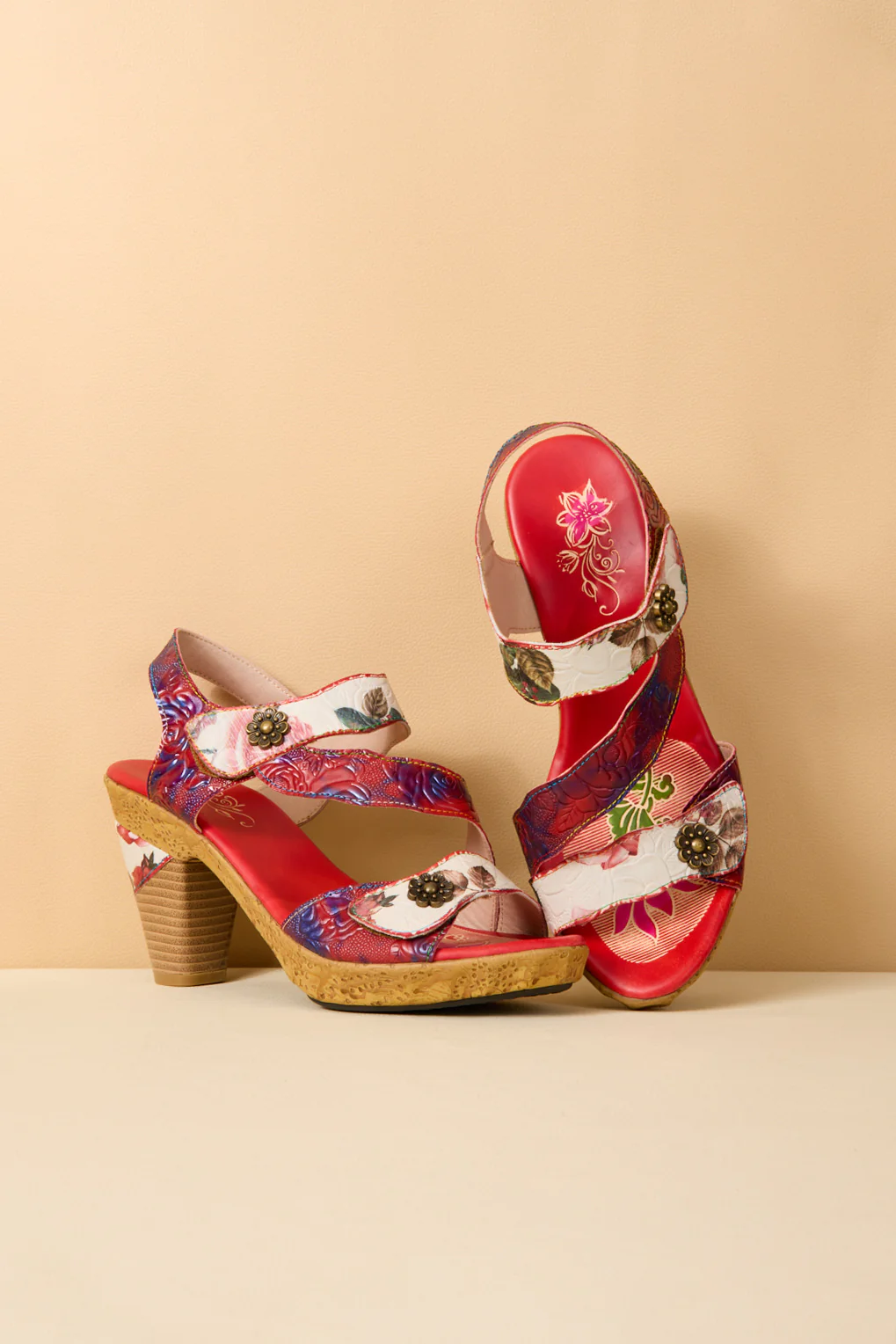 Soffia | Capriccio Romance Leather Heels Sandal - Image 9