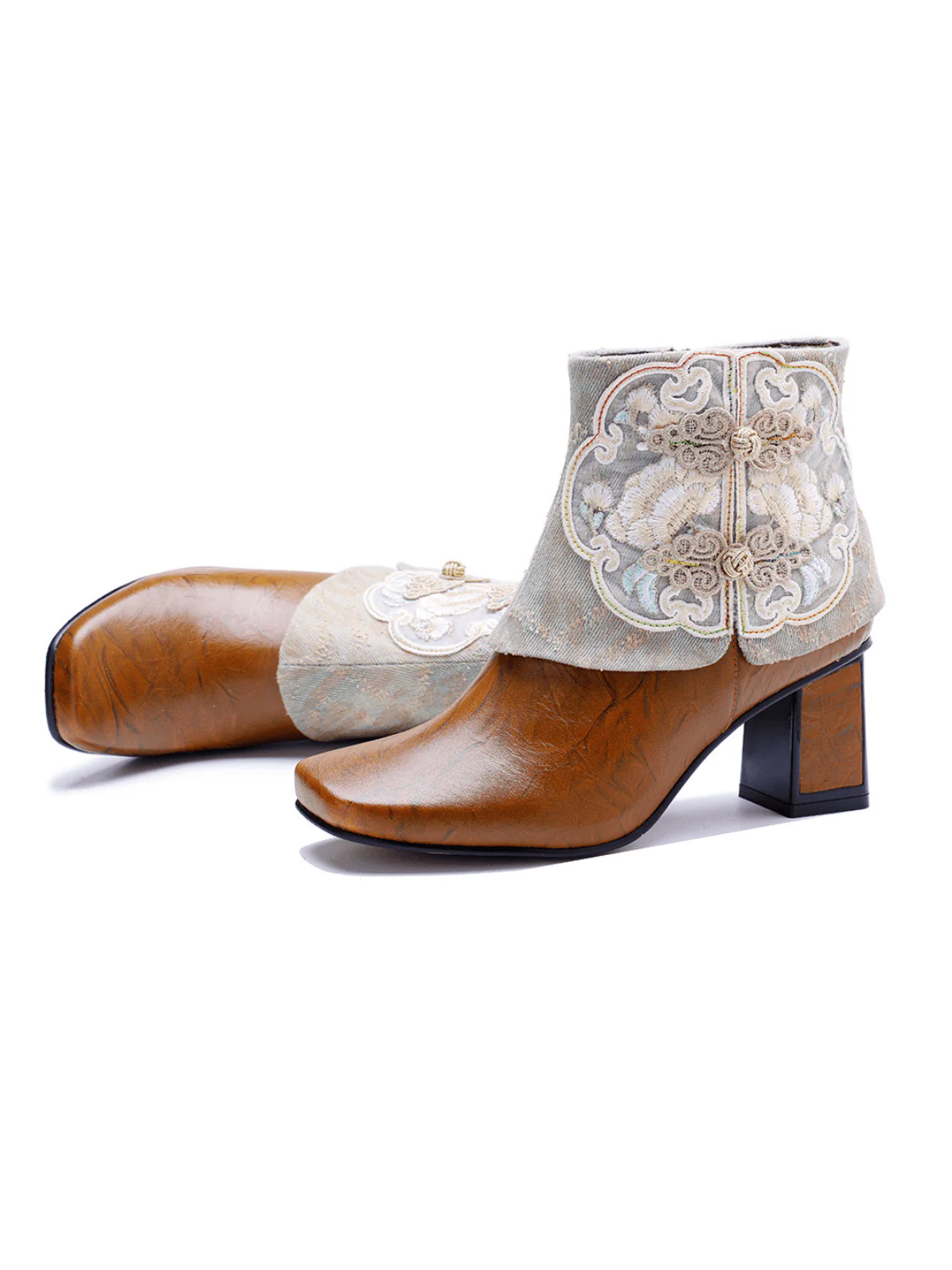 Soffia | Carlisle Leather Embroidered Ankle Boots - Image 4