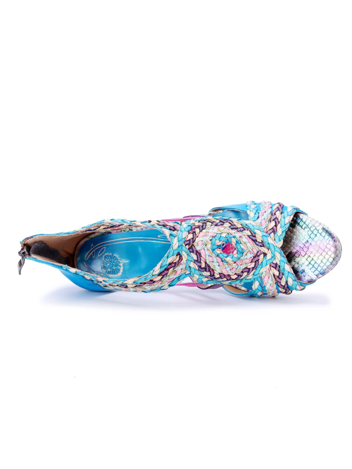 Soffia | Carrington Woven Upper Leather Studded Sandals - Image 9