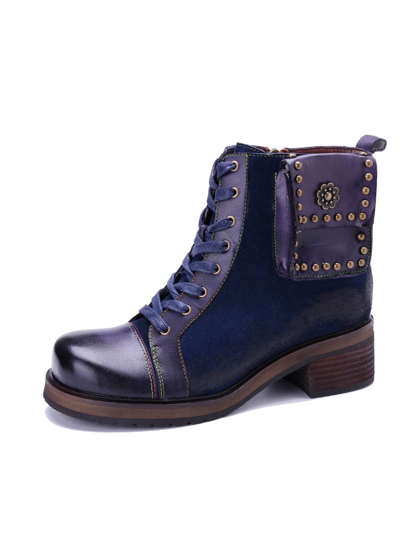 Soffia | Cecilie Suede Leather Combat Boots - Image 7