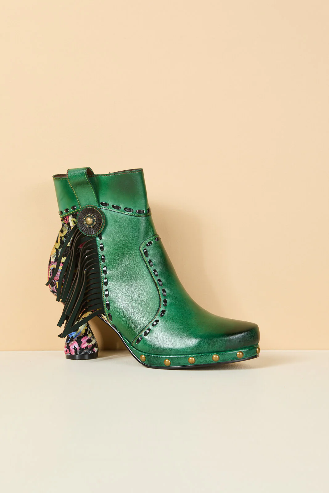 Soffia | Christmas Ocean Breeze Tassel Leather Ankle Boots - Image 13