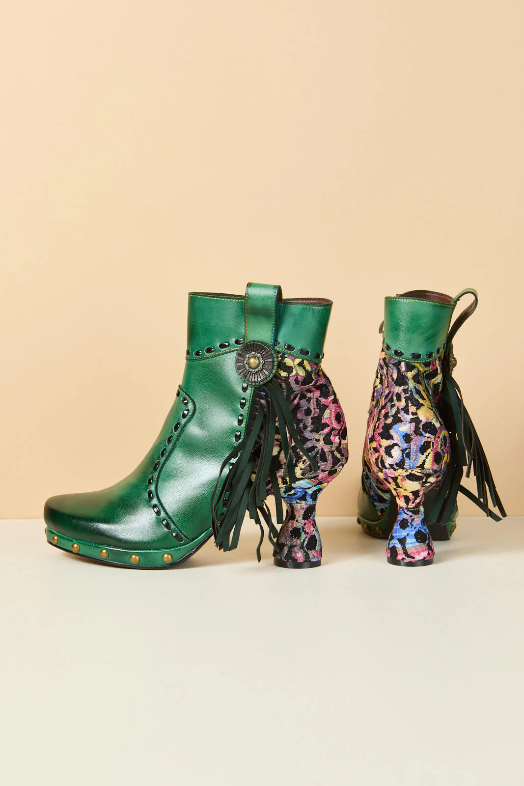 Soffia | Christmas Ocean Breeze Tassel Leather Ankle Boots - Image 14