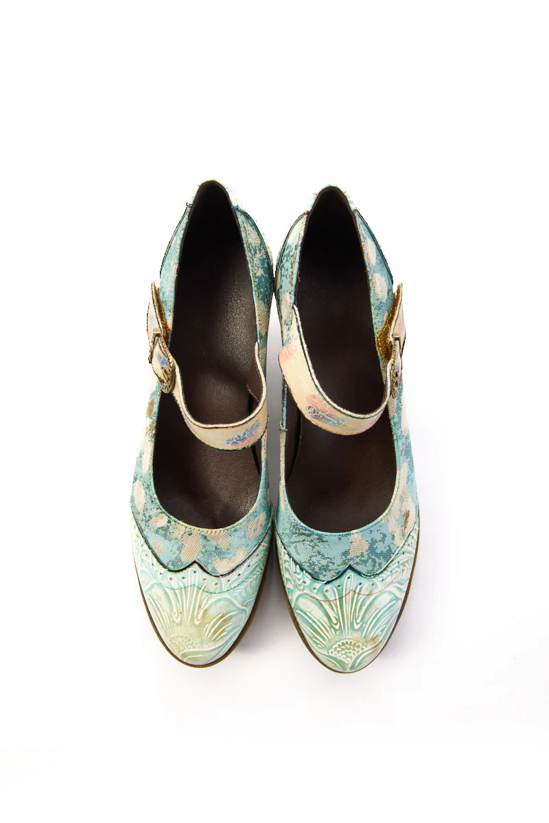 Soffia | Coastal Blue Leather Pump - Image 8