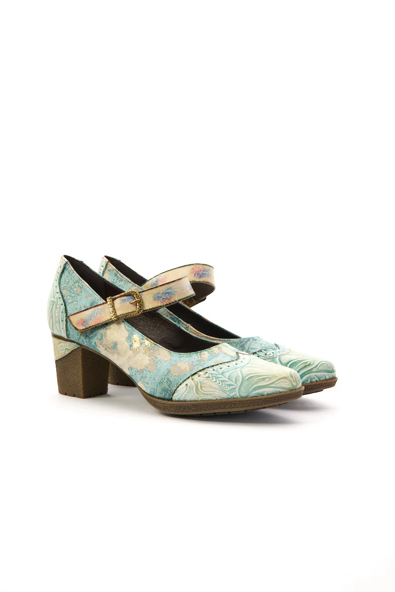 Soffia | Coastal Blue Leather Pump - Image 9