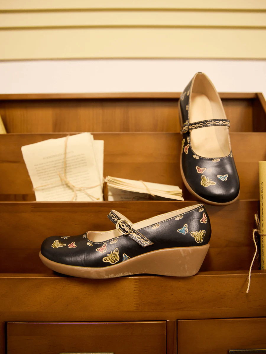 Soffia | Coastal Butterfly Leather Mary Jane - Image 7