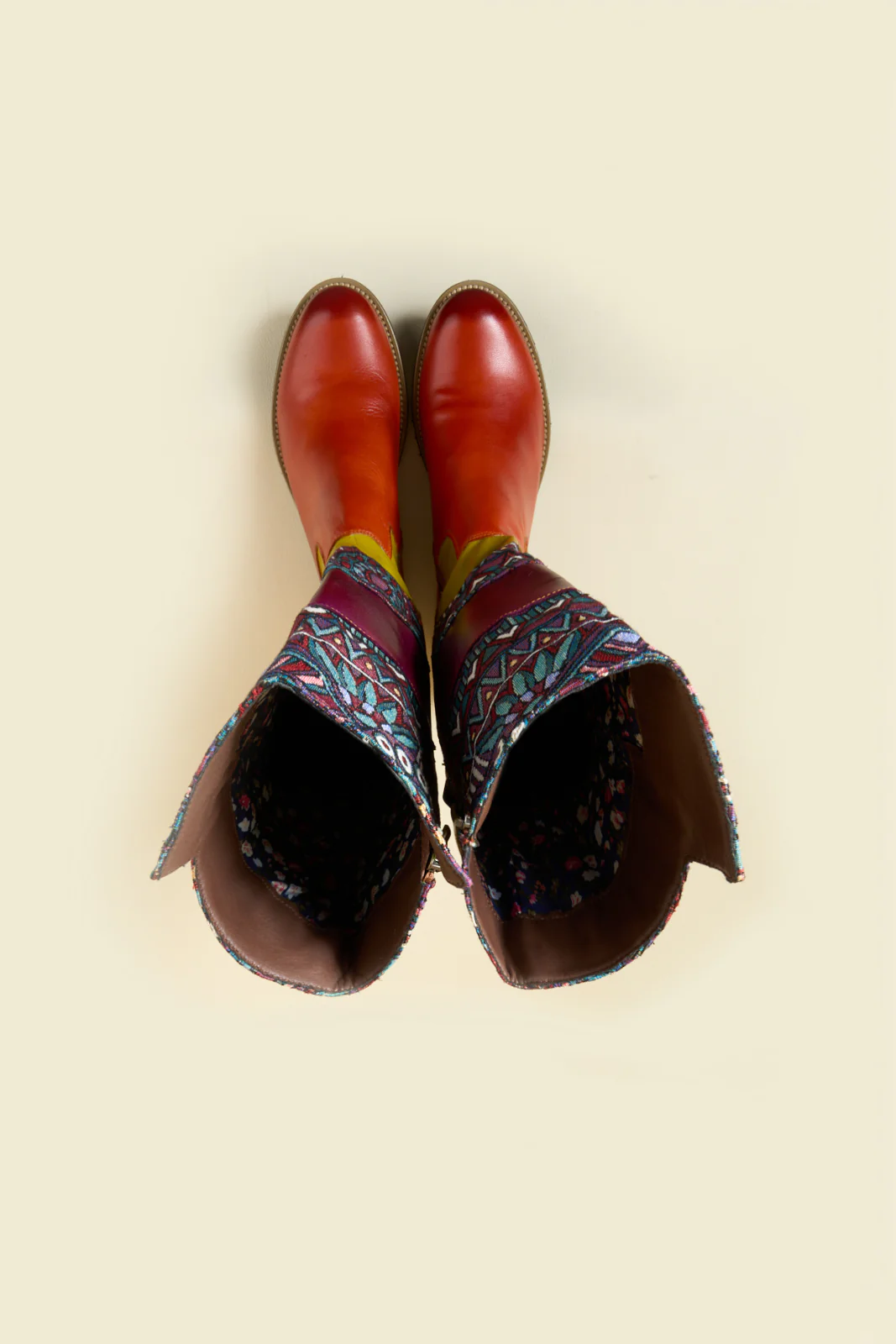 Soffia | Cozy Up Abstract Embroidered Leather Knee-High Boots - Image 13