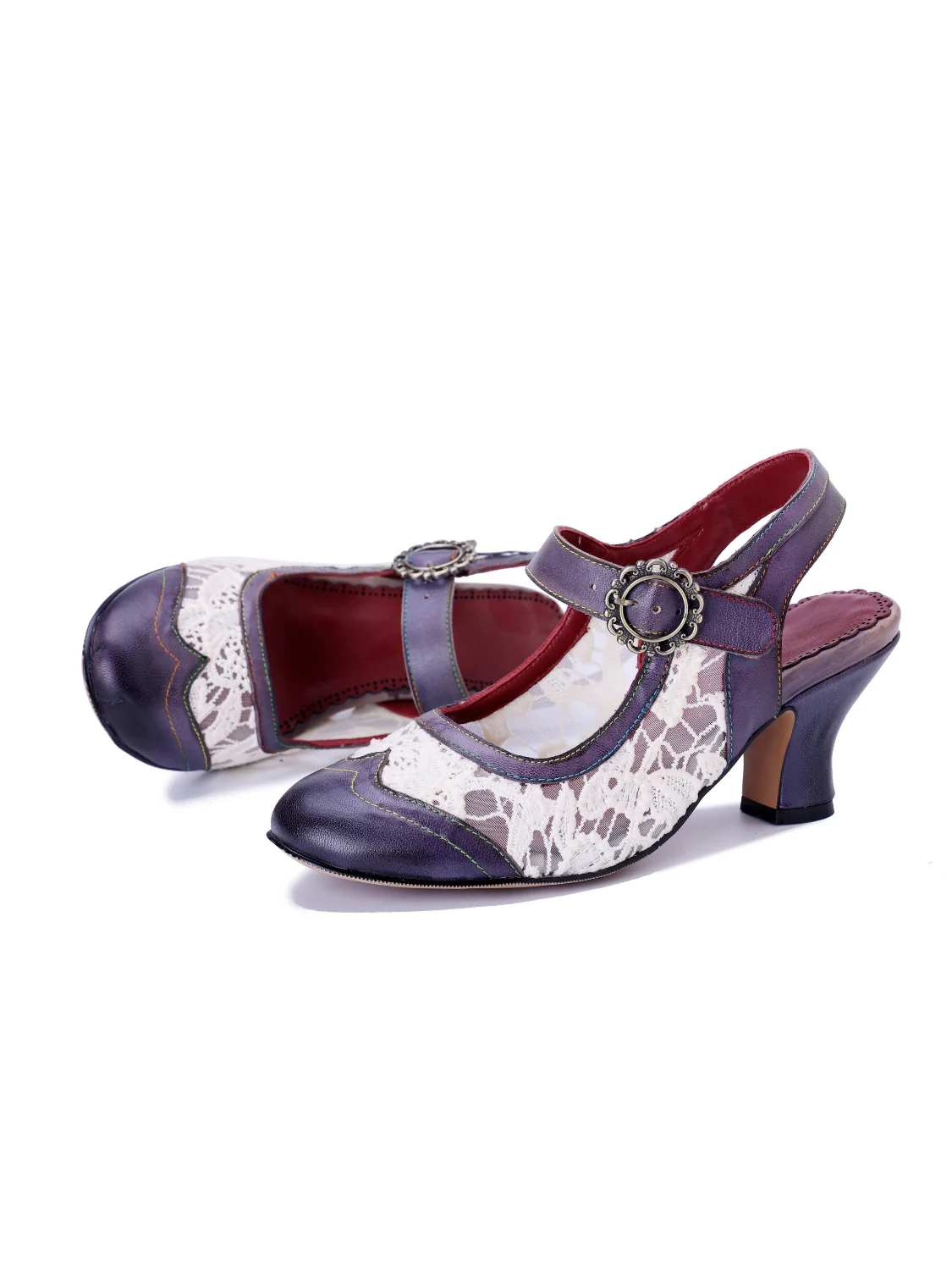 Soffia | Dylin Leather Oxford - navy - Image 4
