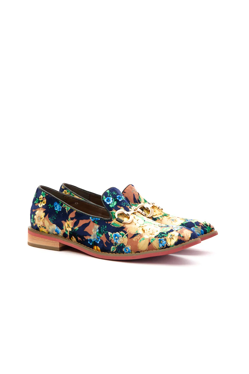 Soffia | Essie Floral Printed Suede Loafer - Image 8