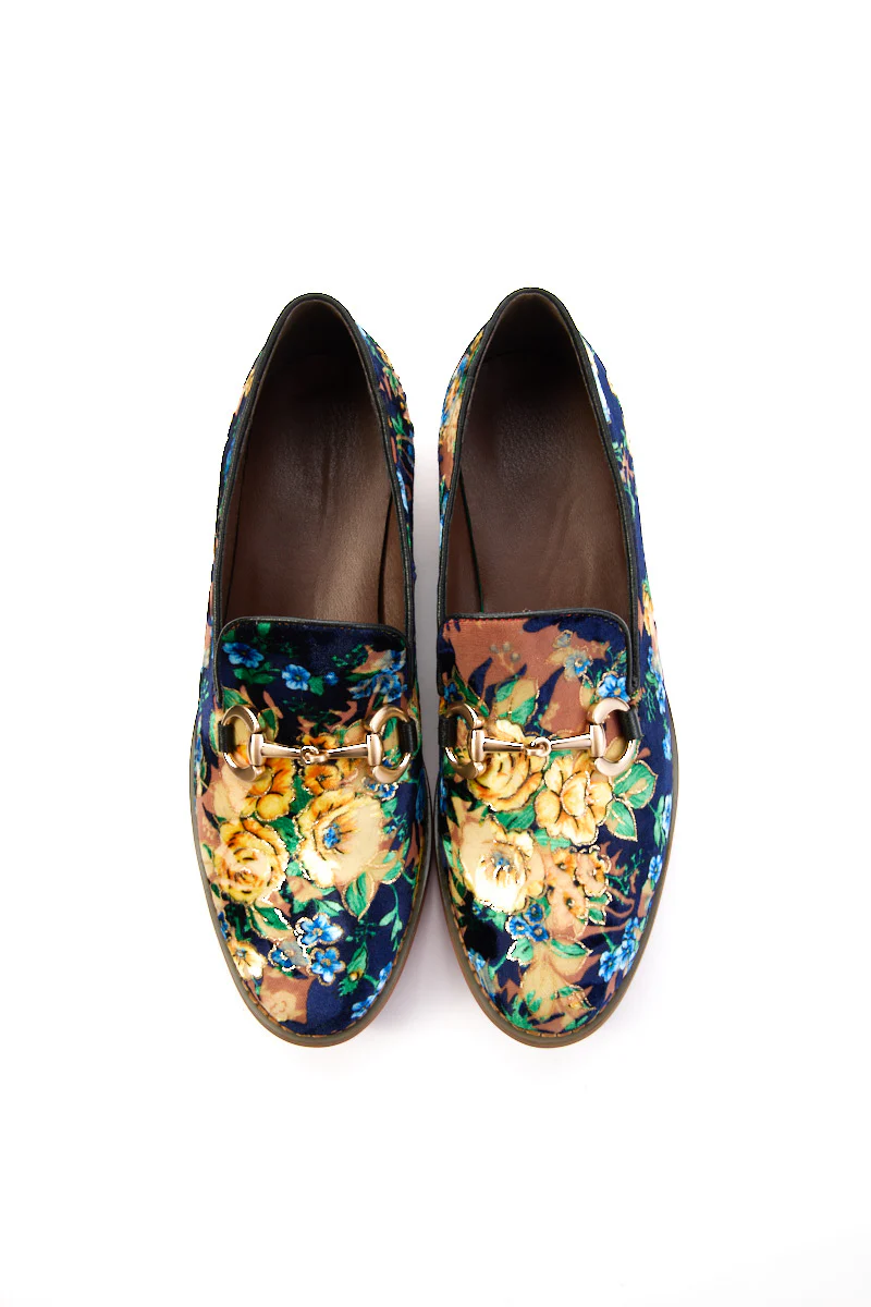 Soffia | Essie Floral Printed Suede Loafer - Image 9