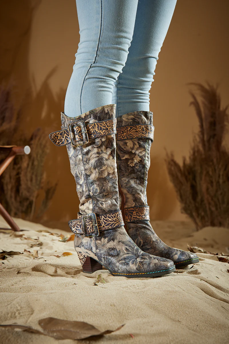 Soffia | Ferris Wide Calf Leather Knee High Boots - Image 2