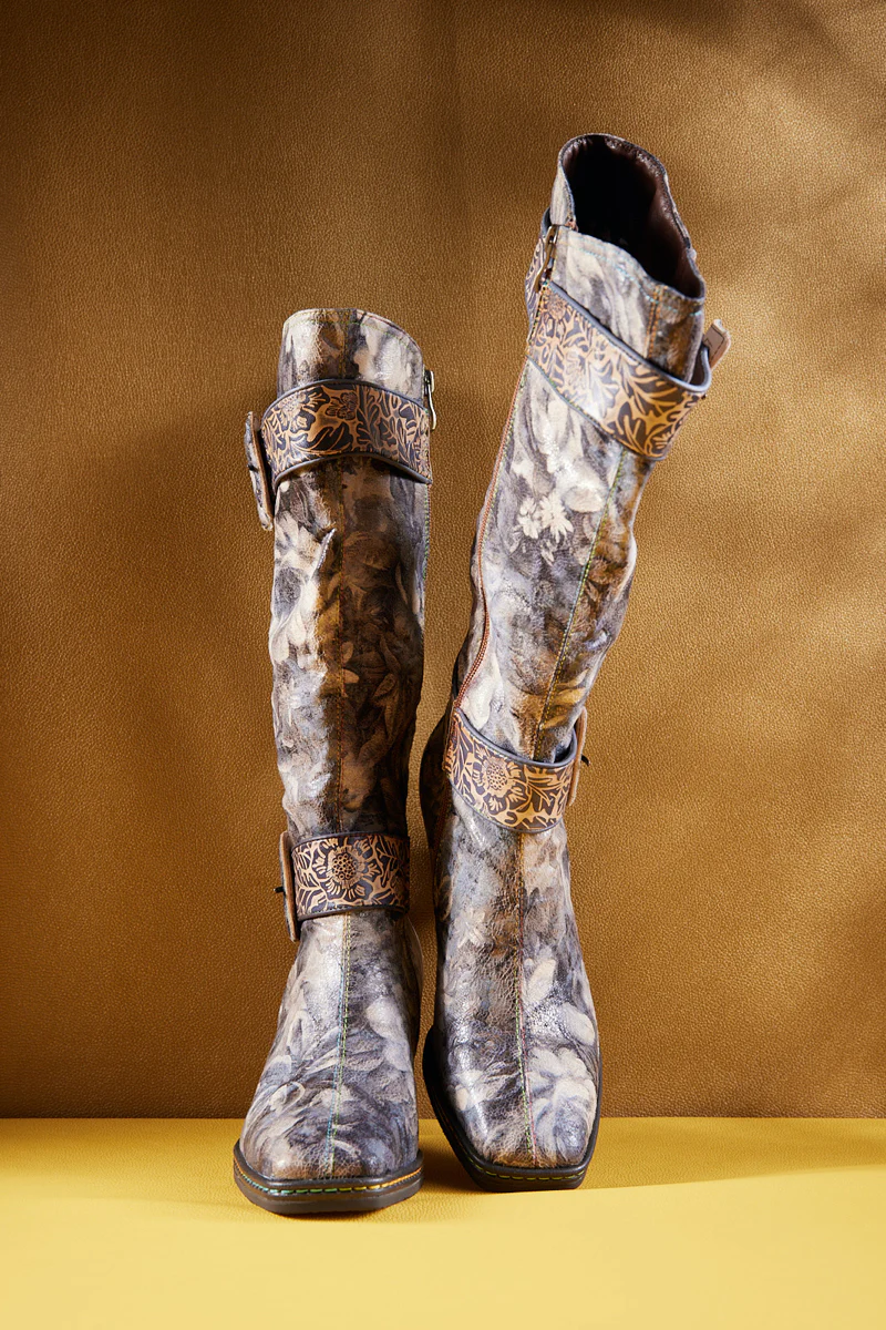 Soffia | Ferris Wide Calf Leather Knee High Boots - Image 8