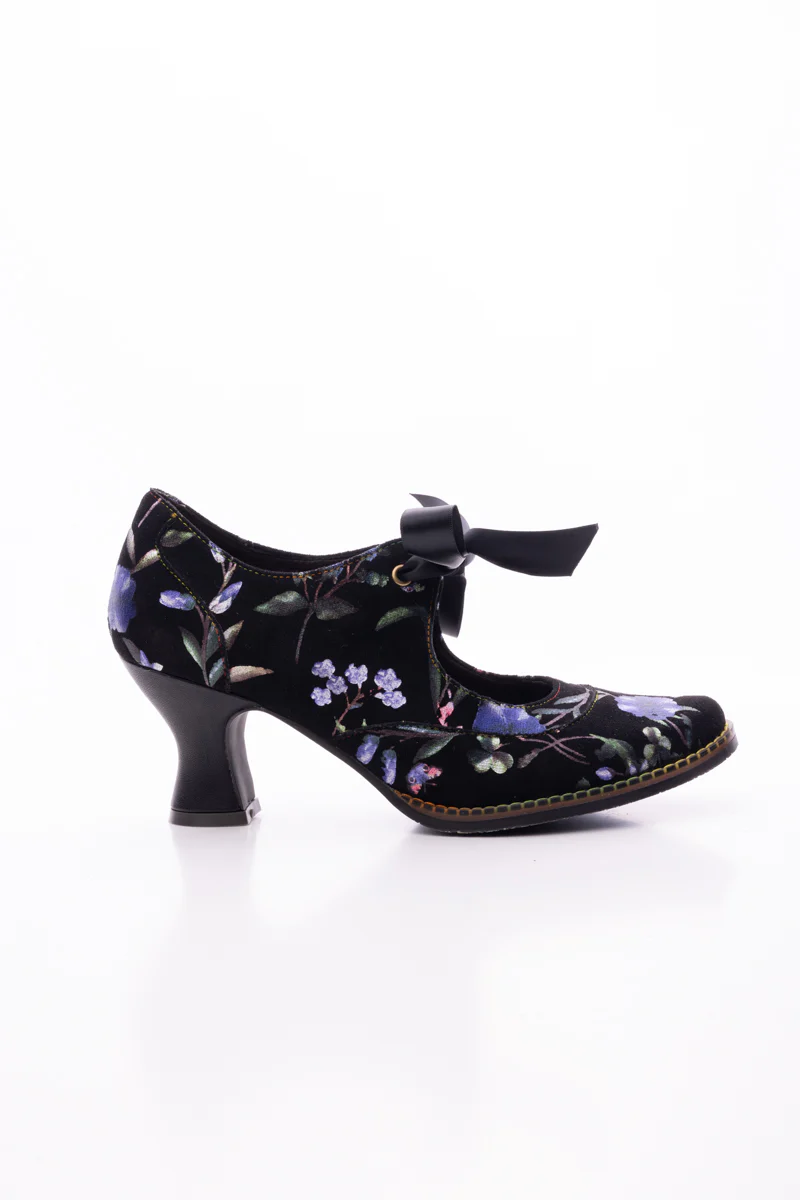 SOFFIA | FIORELLA PLUM BOSSOM PATTERN LEATHER PUMP - Image 11