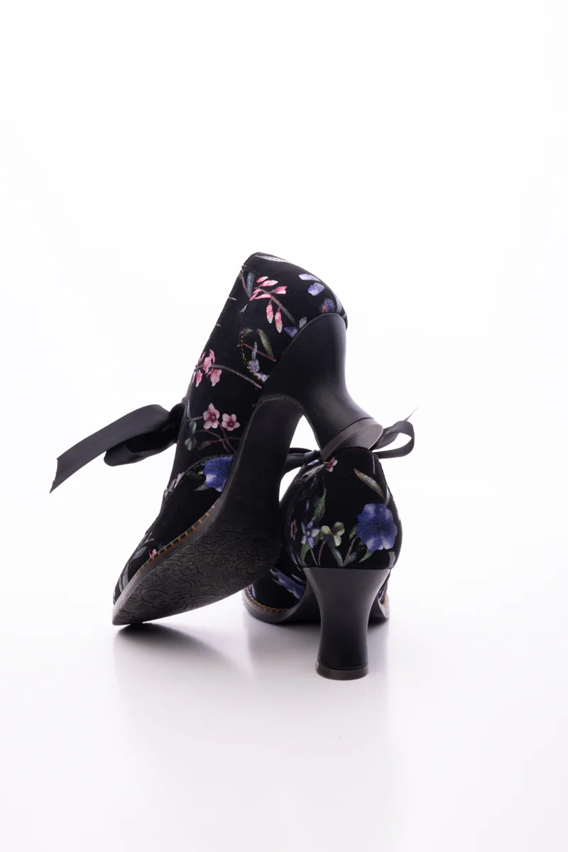 SOFFIA | FIORELLA PLUM BOSSOM PATTERN LEATHER PUMP - Image 12
