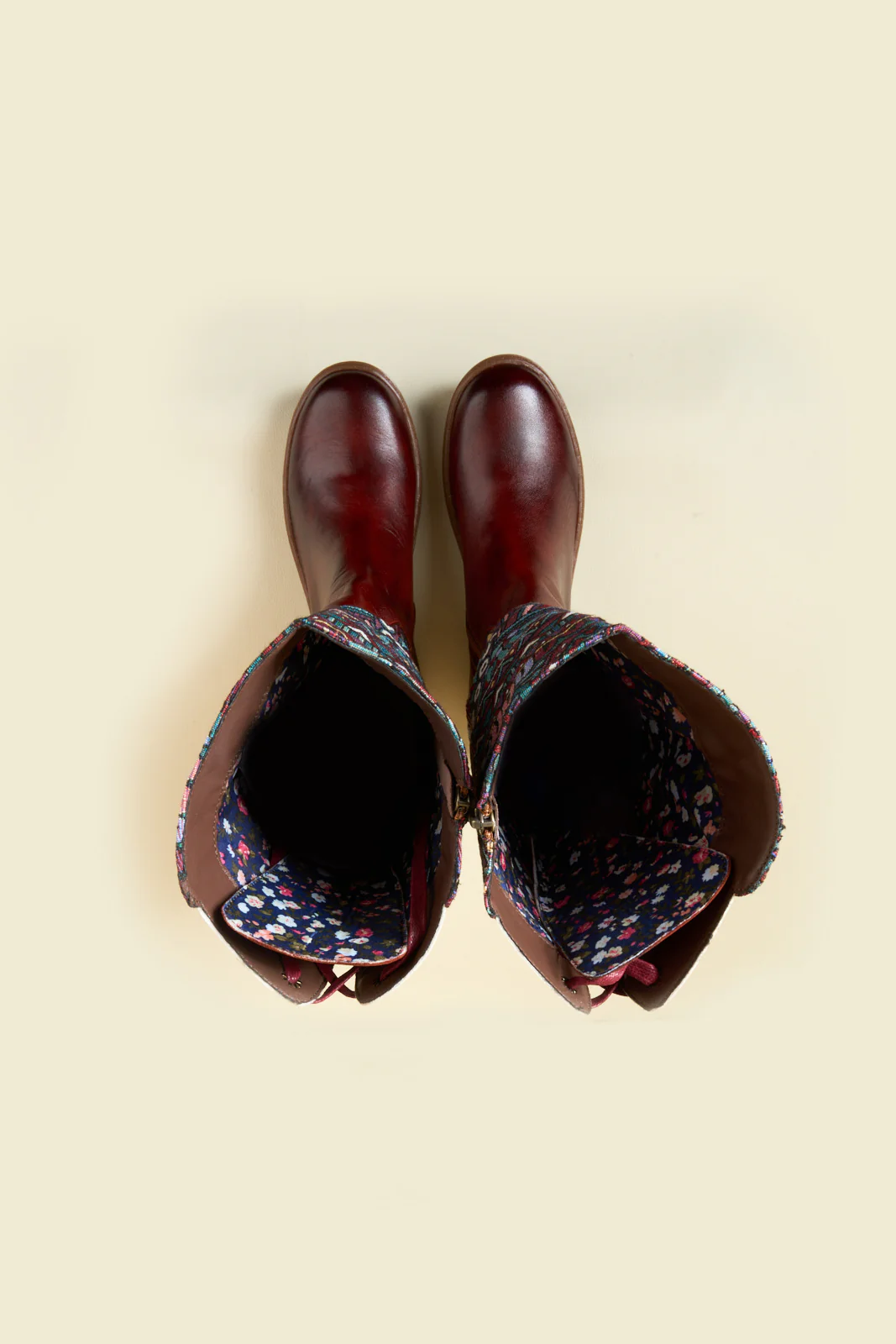 Soffia | Folks Ethnic Embroidery Leather Knee-High Boots - Image 13