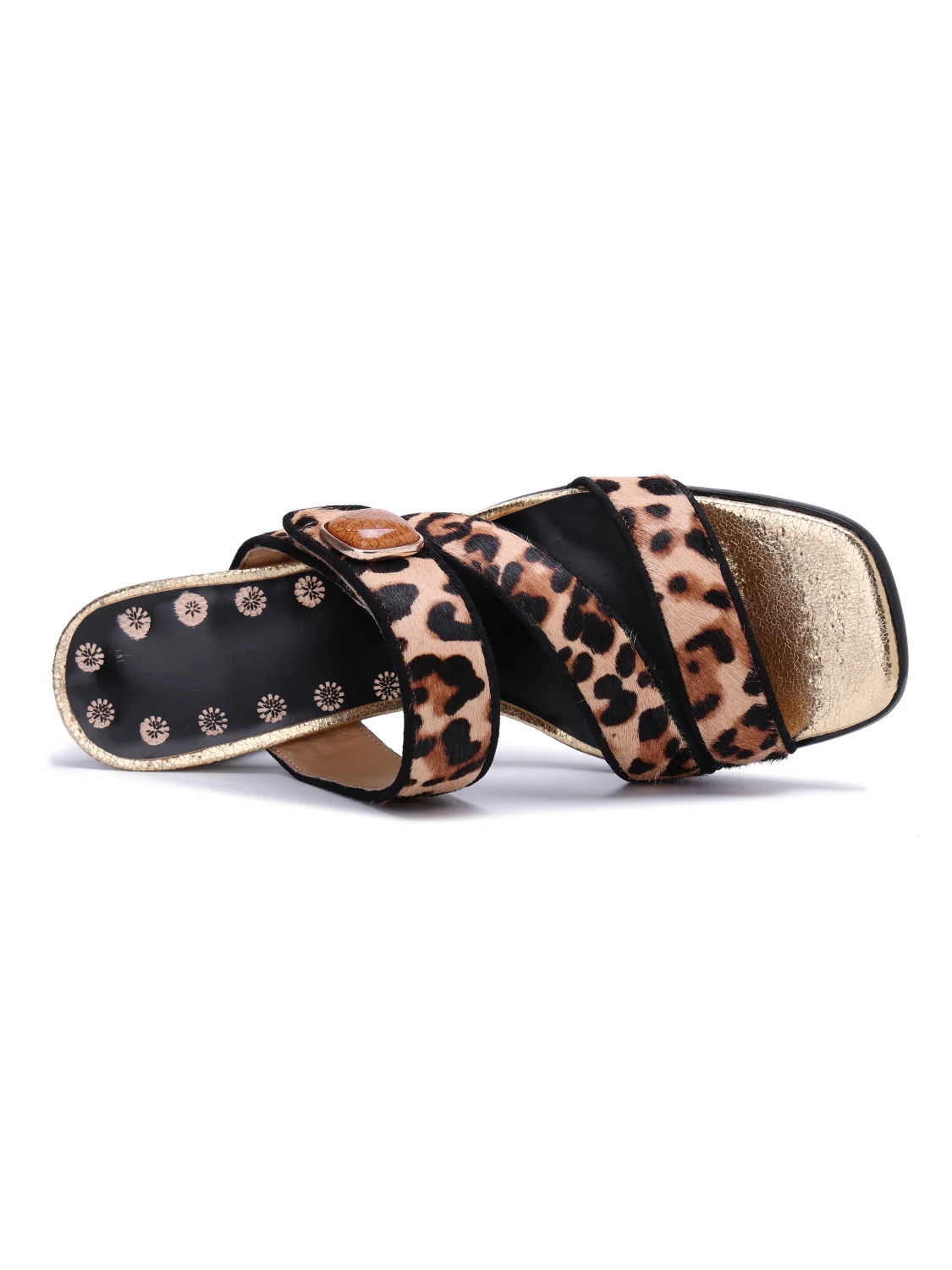 Soffia | Gabrella Leopard Leather Slides - Image 4