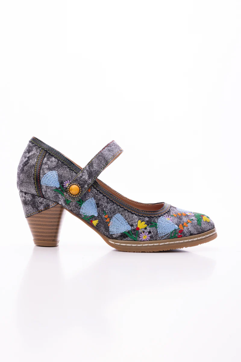 SOFFIA | GEORGINA FLORAL LEATHER PUMP - Image 10