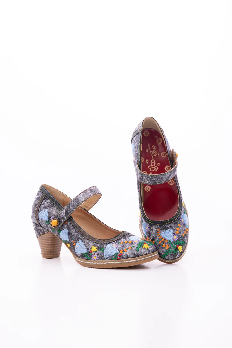 SOFFIA | GEORGINA FLORAL LEATHER PUMP - Image 11