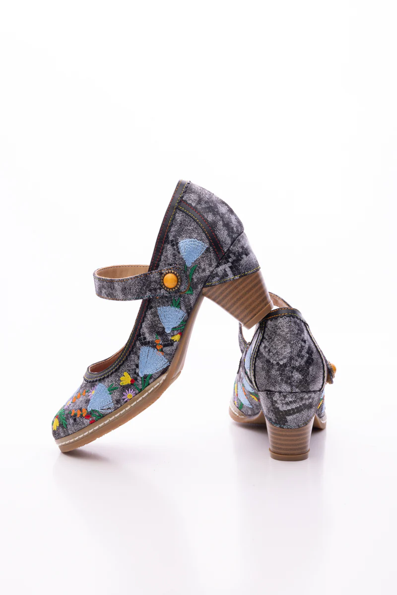 SOFFIA | GEORGINA FLORAL LEATHER PUMP - Image 12