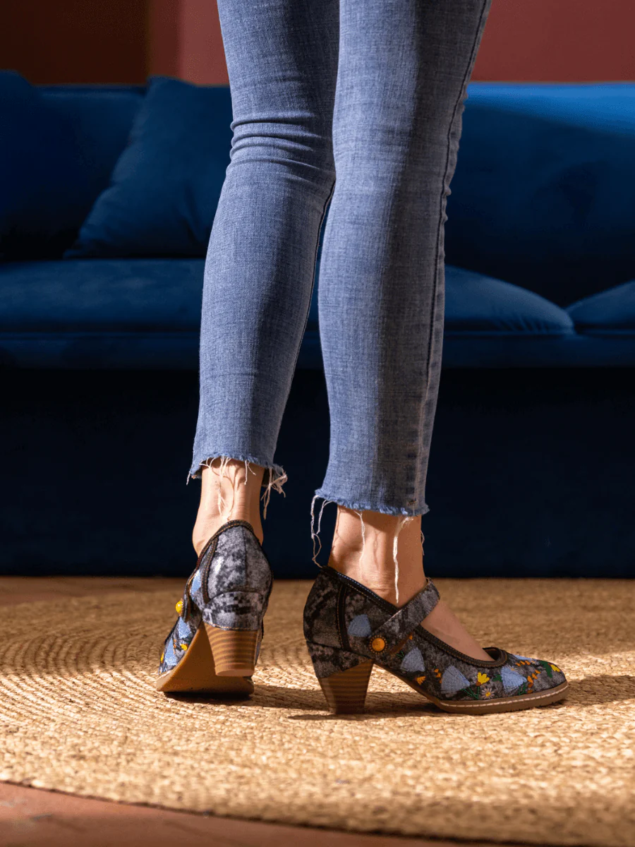 SOFFIA | GEORGINA FLORAL LEATHER PUMP - Image 6