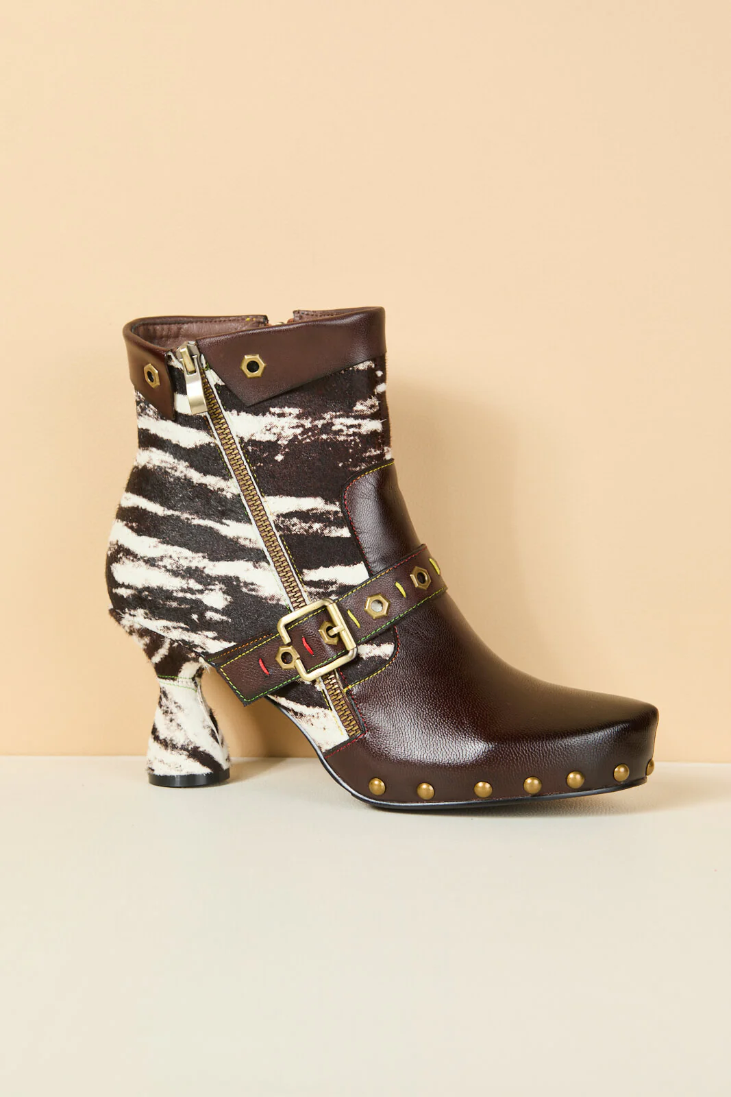 Soffia | Giuliana Animal Print Leather Ankle Boots - Image 12
